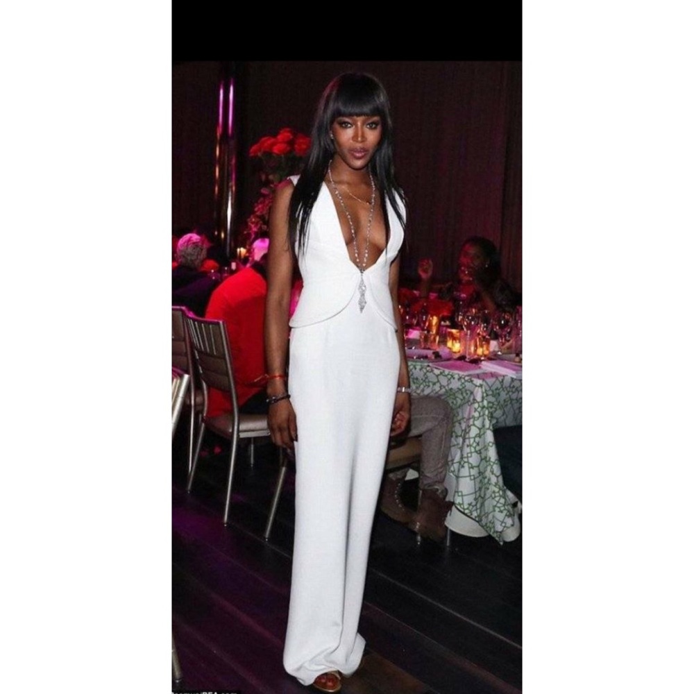 BRANDON MAXWELL PLUNGING FRONT & BACK GOWN
